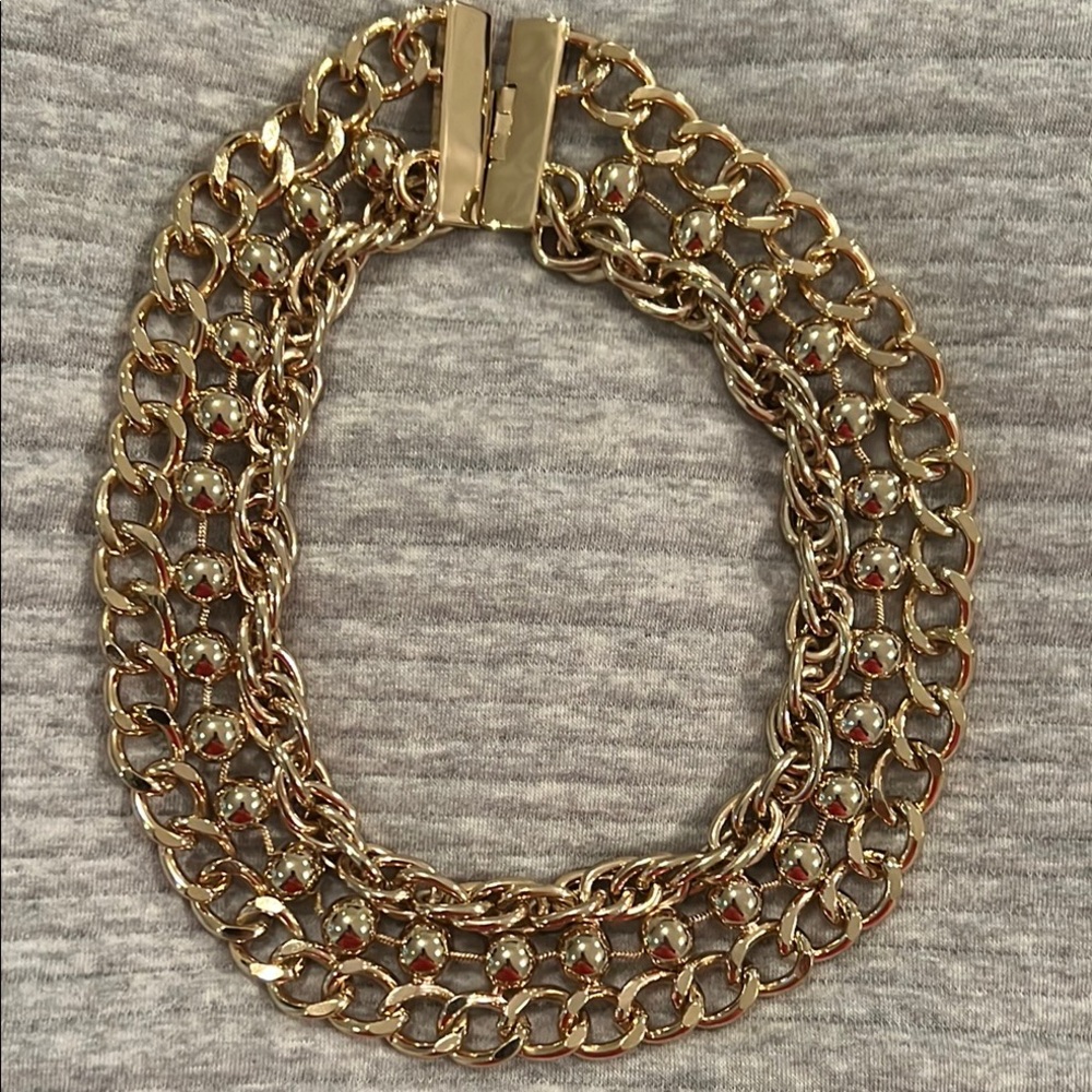 Banana Republic Gold Statement Necklace